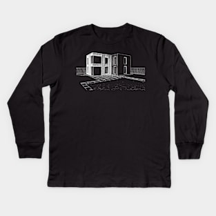 Architecture Sketch Kids Long Sleeve T-Shirt